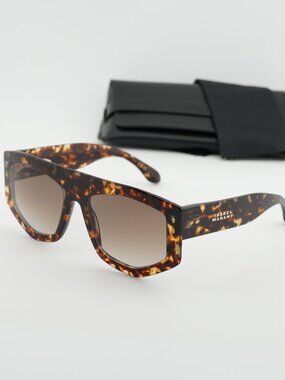 Isabel Marant IM 0154/S 0086 HA Geometric Sunglasses - Havana/Brown